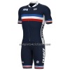 Completo Maglia + Pantaloncino con bretelle 2022 Nazionale Francia Manica Corta Blu